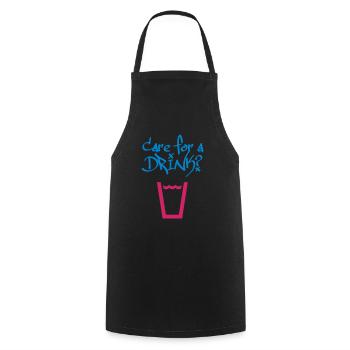 Prendre soin d’une boisson - coloré - Tablier de cuisine - noir - Devant - AI Model Male 185 dark (185cm)