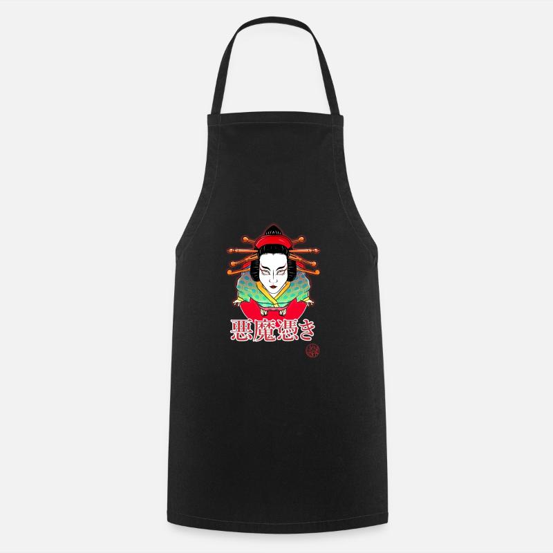 Akumatsuki choses étranges et geisha - Tablier de cuisine - noir