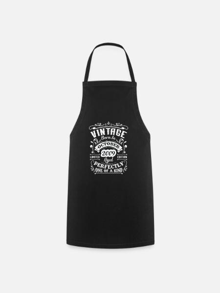 Rétro cadeau anniversaire, Vintage en octobre 2009 - Tablier de cuisine - noir