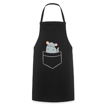 Chinchilla - Dans la poche poitrine / poche chemise - Tablier de cuisine - noir - Devant - AI Model Male 185 dark (185cm)