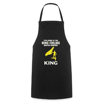 Wing Foiling Hydrofoil Surfing Surf Water Sport - Cooking Apron - black - Front - AI Model Male 185 dark (185cm)