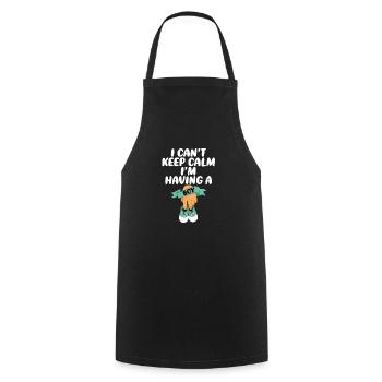 I Can't Keep Calm I'm Having Twins Mom Mother - Cooking Apron - black - Front - AI Model Male 185 dark (185cm)