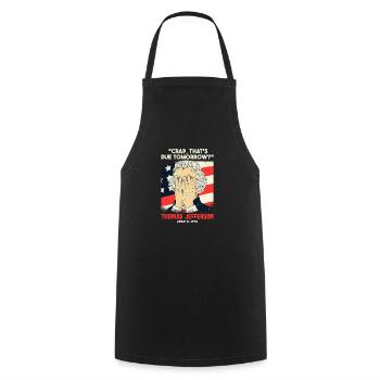 Independence Day Thomas Jefferson July 4 - Cooking Apron - black - Front - AI Model Male 185 dark (185cm)