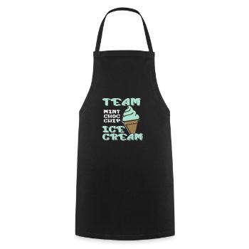 Team Mint Choc Eiswaffel Eiscreme Eis - Kochschürze - Schwarz - Vorne - AI Model Male 185 dark (185cm)