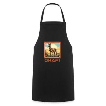 Okapi Sunset Spirit Animal - Kochschürze - Schwarz - Vorne - AI Model Male 185 dark (185cm)