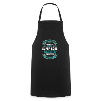 Super Cooler Barista-Kaffee Espresso Latte - Kochschürze - Schwarz - Vorne - AI Model Male 185 dark (185cm)