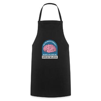 Renforcer la connexion de sensibilisation à l’aphasie - Tablier de cuisine - noir - Devant - AI Model Male 185 dark (185cm)