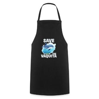 Save the Vaquita Porpoise Cochito - Cooking Apron - black - Front - AI Model Male 185 dark (185cm)