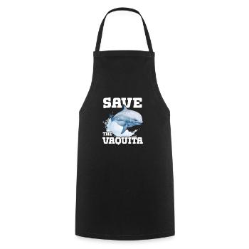 Save the Vaquita Porpoise Cochito - Cooking Apron - black - Front - AI Model Male 185 dark (185cm)