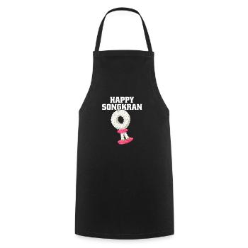 Happy SongCrane Fest Thailand - Cooking Apron - black - Front - AI Model Male 185 dark (185cm)