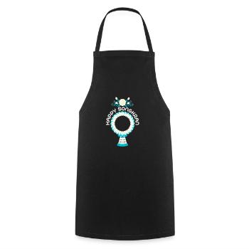 Happy SongCrane Fest Thailand - Cooking Apron - black - Front - AI Model Male 185 dark (185cm)