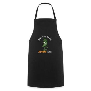 Ne me laisse pas avoir le visage jalapeño - - Tablier de cuisine - noir - Devant - AI Model Male 185 dark (185cm)