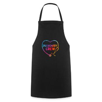 Pulmonary Crew - Respiratory Health - Cooking Apron - black - Front - AI Model Male 185 dark (185cm)