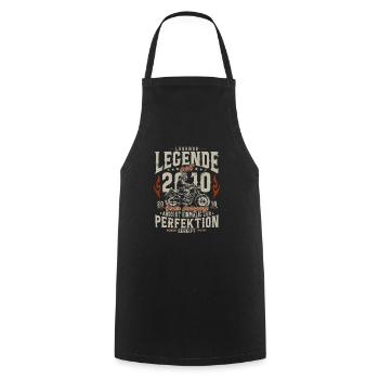 Cadeau moto d’anniversaire Living Legend 2010 - Tablier de cuisine - noir - Devant - AI Model Male 185 dark (185cm)