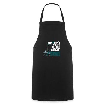 Don't worry, I'll pull the strings - Programmer - Cooking Apron - black - Front - AI Model Male 185 dark (185cm)