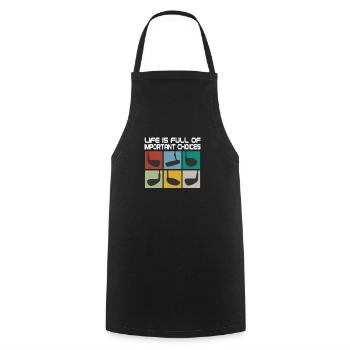 La vie est pleine de choix importants Clubs de golf - Tablier de cuisine - noir - Devant - AI Model Male 185 dark (185cm)