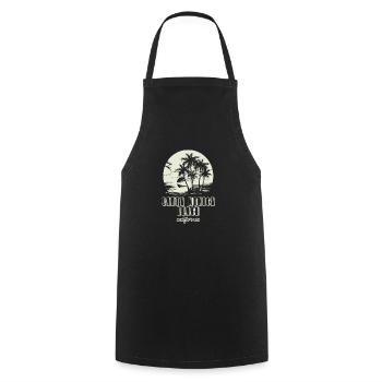 Santa Monica Beach California Sonnenuntergang - Kochschürze - Schwarz - Vorne - AI Model Male 185 dark (185cm)