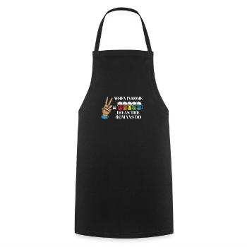 Quand à Rome Faites comme les Romains font la bière - Tablier de cuisine - noir - Devant - AI Model Male 185 dark (185cm)