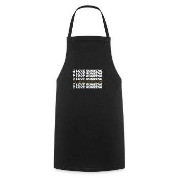 J’adore courir Je meurs Drôle Course Humour - Tablier de cuisine - noir - Devant - AI Model Male 185 dark (185cm)