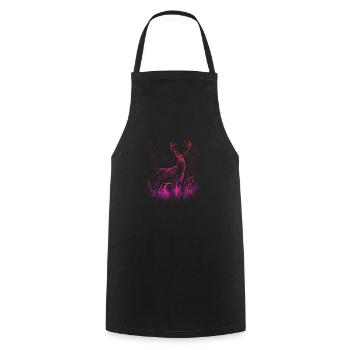 Cerfs majestueux en pleine nature : - Tablier de cuisine - noir - Devant - AI Model Male 185 dark (185cm)