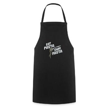Eat Pasta Swim Fasta Lustiger Wassersport Slogan - Kochschürze - Schwarz - Vorne - AI Model Male 185 dark (185cm)