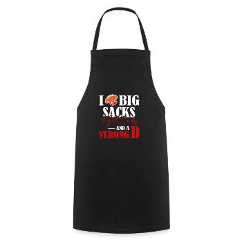 I Love Big Sacks, Tight Ends And A Strong - Cooking Apron - black - Front - AI Model Male 185 dark (185cm)