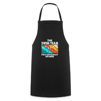 L'équipe de natation est officiellement à la retraite - Tablier de cuisine - noir - Devant - AI Model Male 185 dark (185cm)