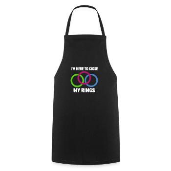 Ich Schließe Meine Ringe Fitness Motivation Sport - Kochschürze - Schwarz - Vorne - AI Model Male 185 dark (185cm)