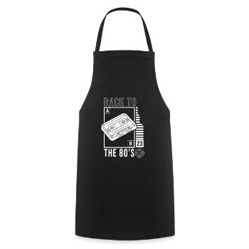 Retro 80s Back To The 80's - Cooking Apron - black - Front - AI Model Male 185 dark (185cm)