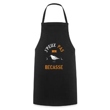 J Peux Pas J Ai Bécasse - Tablier de cuisine - noir - Devant - AI Model Male 185 dark (185cm)