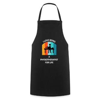 Physiotherapist Humorous Gift Saying Funny - Cooking Apron - black - Front - AI Model Male 185 dark (185cm)