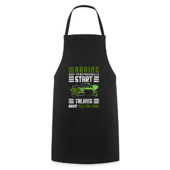 Electricity Electromobility Innovation Modern - Cooking Apron - black - Front - AI Model Male 185 dark (185cm)