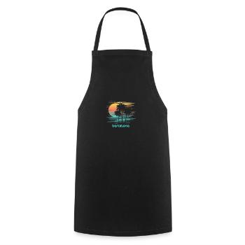 Barcelone Espagne Vacances souvenirs élégantes - Tablier de cuisine - noir - Devant - AI Model Male 185 dark (185cm)