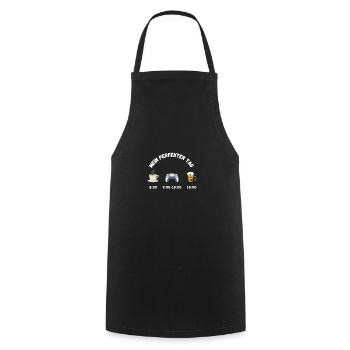 My Perfect Day: Coffee, Gaming, Beer - Cooking Apron - black - Front - AI Model Male 185 dark (185cm)