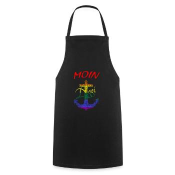 Anker Hamburg Diggi LGBTQ - Kochschürze - Schwarz - Vorne - AI Model Male 185 dark (185cm)