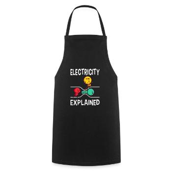 Electrician Electrician Electronics Technician Gift - Cooking Apron - black - Front - AI Model Male 185 dark (185cm)