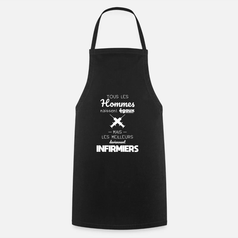 Hommes égaux meilleurs deviennent infirmiers - Tablier de cuisine - noir