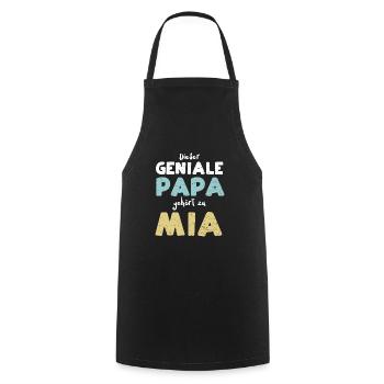 Dieser Geniale Papa Gehört Zu Mia - Kochschürze - Schwarz - Vorne - AI Model Male 185 dark (185cm)