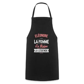 Eléonore - La Femme - La Reine - La Légende - Tablier de cuisine - noir - Devant - AI Model Male 185 dark (185cm)