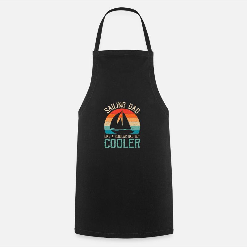 Sail Papa Sailing Dad Gift - Tablier de cuisine - noir