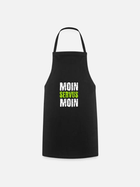 Moin Servus Moin - Kochschürze - Schwarz