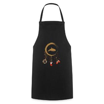 Orka Weihnachten Weihnachtstraumfänger - Kochschürze - Schwarz - Vorne - AI Model Male 185 dark (185cm)
