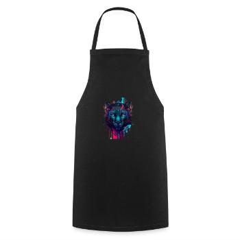 Beautiful tshirt with panther head very design - Cooking Apron - black - Front - AI Model Male 185 dark (185cm)