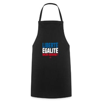 LIBERTY EQUALITY RUM ARRANGED! Rum Drinkers - Cooking Apron - black - Front - AI Model Male 185 dark (185cm)