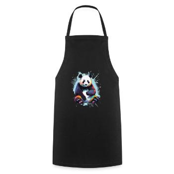 Panda - Cooking Apron - black - Front - AI Model Male 185 dark (185cm)
