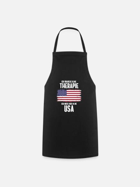 Therapie USA Amerika Nationalität Geschenk - Kochschürze - Schwarz