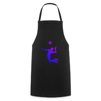 Volleyballspieler Beachvolleyball Volleyballspiele - Kochschürze - Schwarz - Vorne - AI Model Male 185 dark (185cm)
