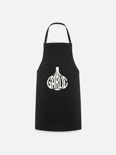 Knoblauch - Cool Vegetable Logo - Kochschürze - Schwarz