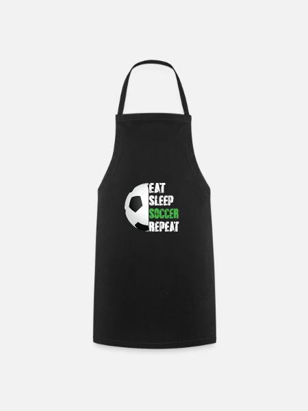 Eat Sleep Soccer Repeat - Kochschürze - Schwarz