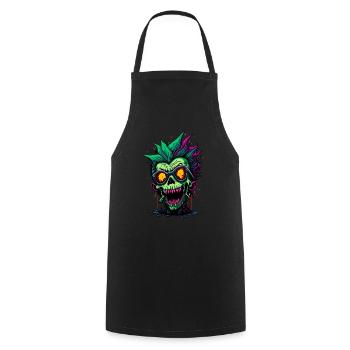 Bunter cooler Zombie - Kochschürze - Schwarz - Vorne - AI Model Male 185 dark (185cm)